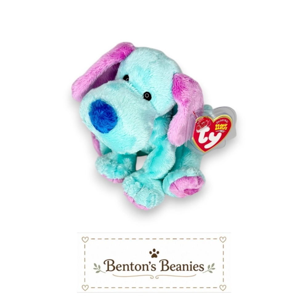 Kookie the Dog Ty Beanie Baby | Cotton Candy Pup 🍬 | Mint Heart Tag ⭐